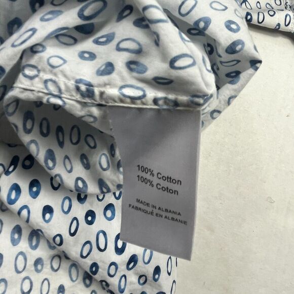 Saks Fifth Avenue Mens Button Front Shirt Oval Print Work Long Sleeve Top SMALL - Picture 8 of 10